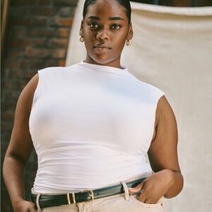 Abercrombie & Fitch White Paloma Tank